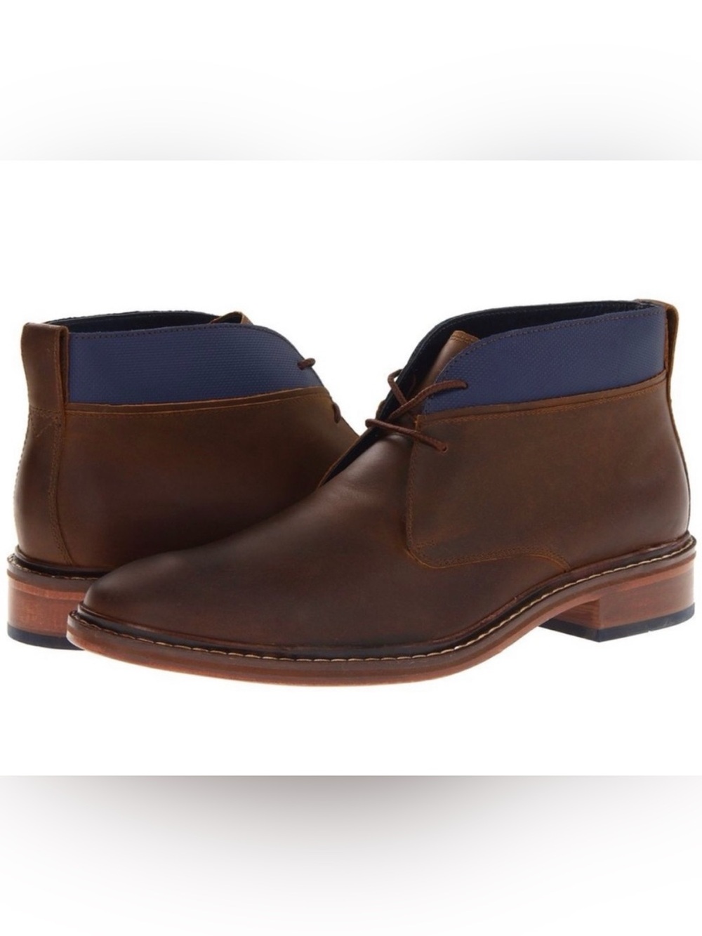 New Cole Haan chukka boots dark brown and blue size 10 men’s